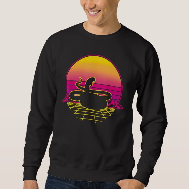 Sweatshirt Serpent à sonnette Herpétologue Retro Vint (Devant)