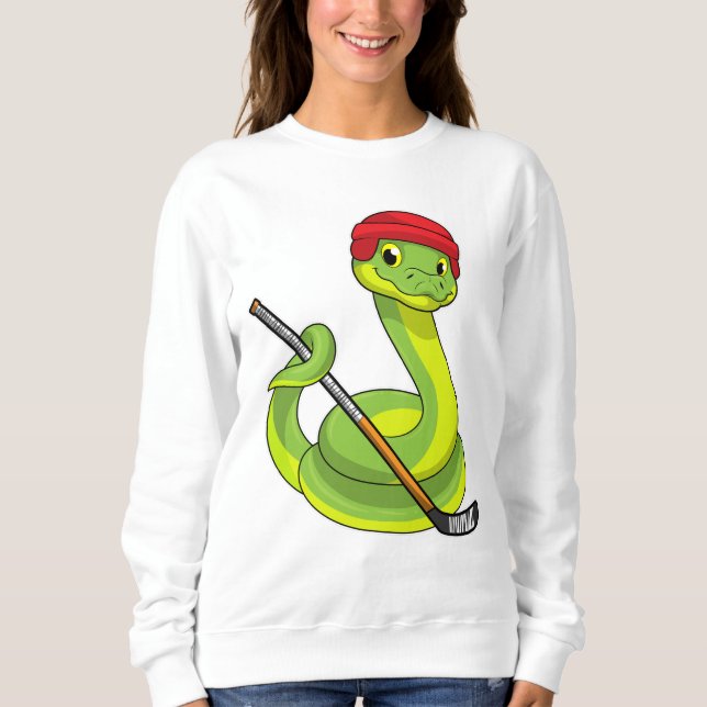 Sweatshirt Serpent au hockey sur glace avec bâton de hockey s (Devant)