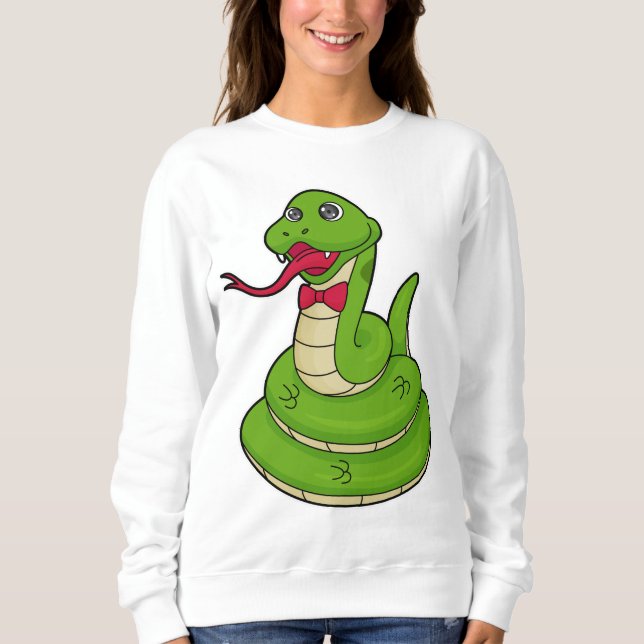 Sweatshirt Serpent avec cravate de cabot (Devant)