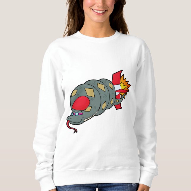 Sweatshirt Serpent avec fusée (Devant)