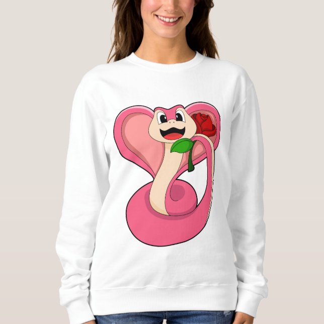 Sweatshirt Serpent avec Rose (Devant)