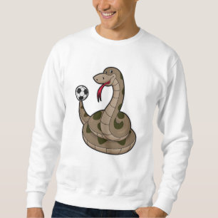 Sweatshirt Serpent comme joueur de football avec balle de foo
