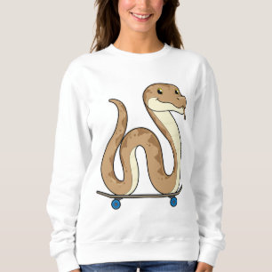 Sweatshirt Serpent comme patineur avec skateboard