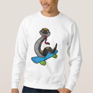 Sweatshirt Serpent comme patineur avec skateboard
