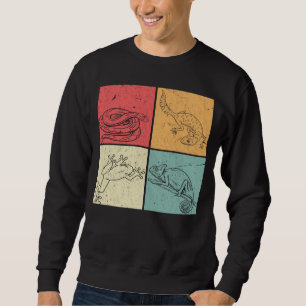 Sweatshirt Serpent de reptiles rétro Gecko Grenouille Chamel