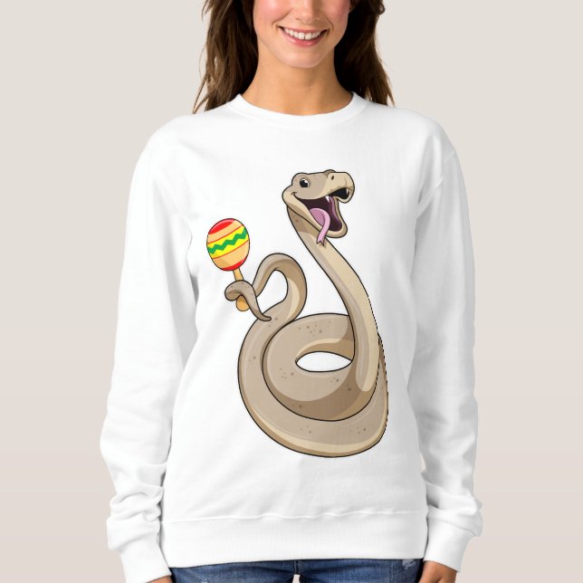 Sweatshirt Serpent en musicien avec Maracas (Devant)