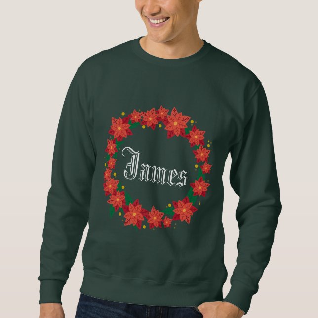 Sweatshirt Serre de Noël moche personnalisée (Devant)