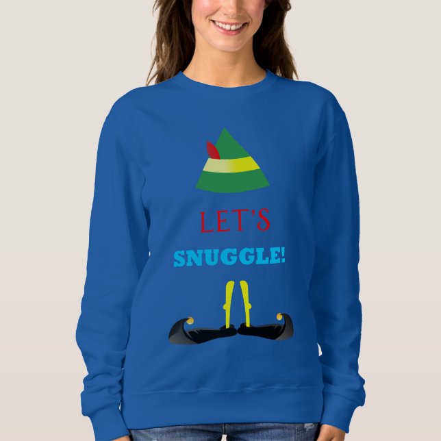 Sweatshirt Serrons-nous dans les bras Sweat-shirt bleu pour f (Devant)