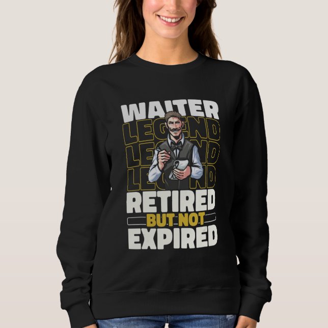 Sweatshirt Serveuse Retraitée   Serveur Garçon (Devant)