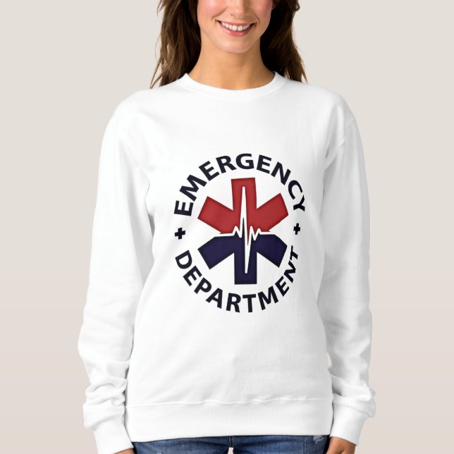Sweatshirt Service d'urgence - Emblème circulaire minimaliste (Devant)