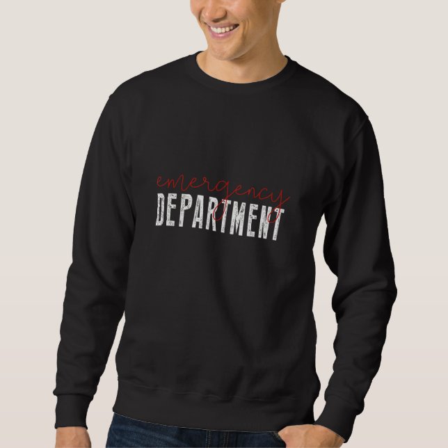 Sweatshirt Service d'urgence Salle d'urgence Tech Er Infirmiè (Devant)