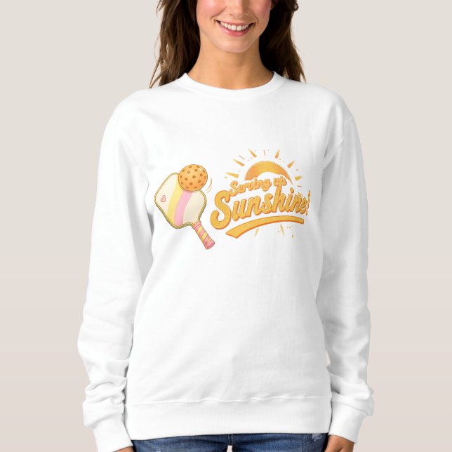 Sweatshirt Serving Up Sunshine - Sunny Pastel Pickleball Life (Devant)