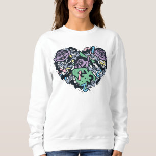 Sweatshirt Sésame Sésame   Comte von Count Doodle Heart