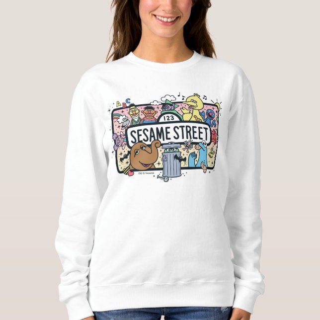 Sweatshirt Sésame Sésame | Sesame Pals signe de Doodle (Devant)
