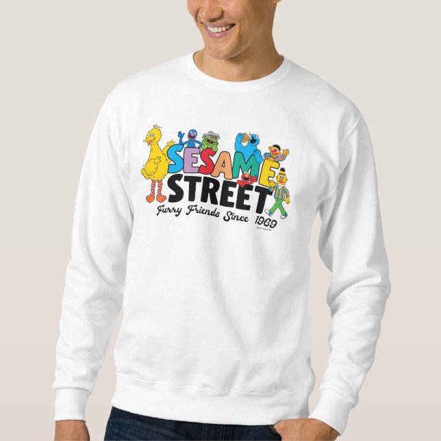 Sweatshirt Sesame Street | Amis fourrés depuis 1969 (Devant)