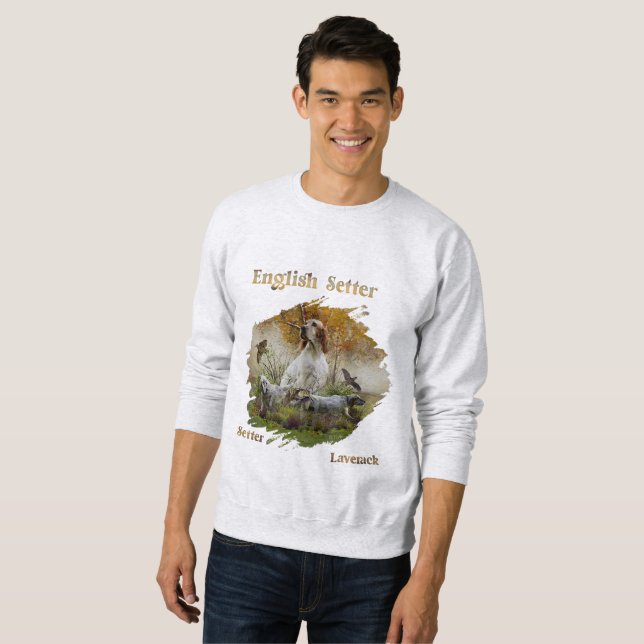 Sweatshirt Set anglais avec faisans, art (Devant entier)