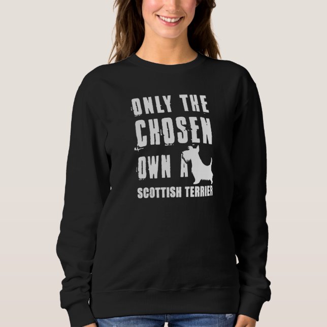 Sweatshirt Seul Le Propriétaire D'Un Terrier écossais écossai (Devant)