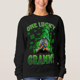 Sweatshirt Seulement Lucky Grammy Gnomes Autisme St Patrick's