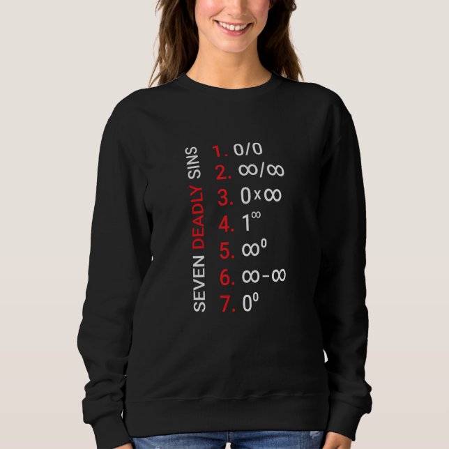 Sweatshirt Seven Deadly Math Sins     Math (Devant)
