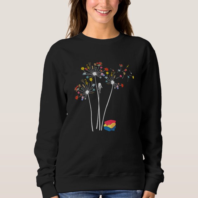 Sweatshirt Sewing Dandelion Flowers Quilting Quilt Shop (Devant)