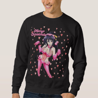 Sweatshirt Sexy Santa Marry Cristmas Pink Heart Anime Diva