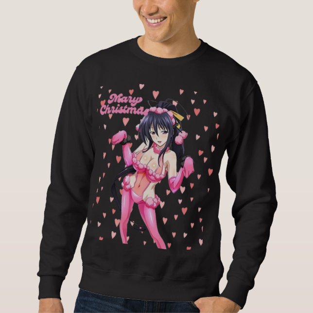 Sweatshirt Sexy Santa Marry Cristmas Pink Heart Anime Diva (Devant)