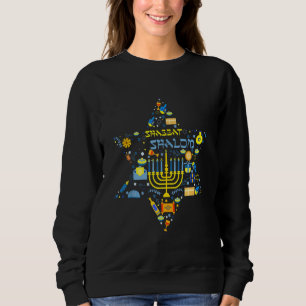 Sweatshirt Shabbat Shalom Israélite juive Oy Vey