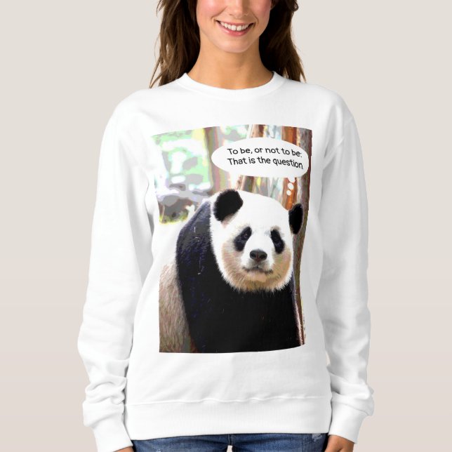 Sweatshirt Shakespeare Citation du hameau Panda Bear Womens (Devant)