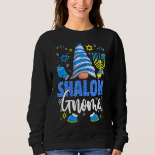 Sweatshirt Shalom Gnome Menorah Dreidel Hanoukka Chanukah Jew