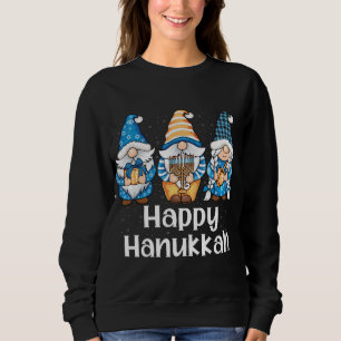 Sweatshirt Shalom Gnomes Juif Hanoukka Chanukah Fête juive
