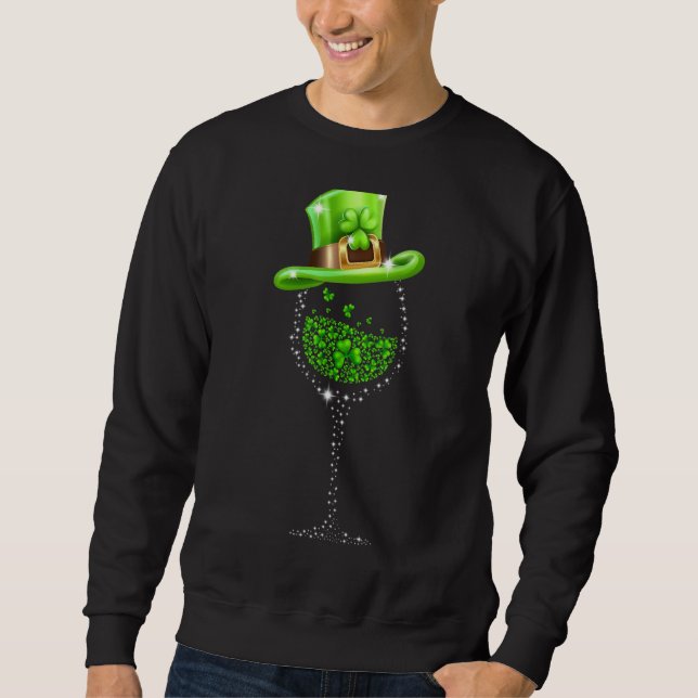 Sweatshirt Shamrock de la Saint Patrick Boire Casquette de ve (Devant)