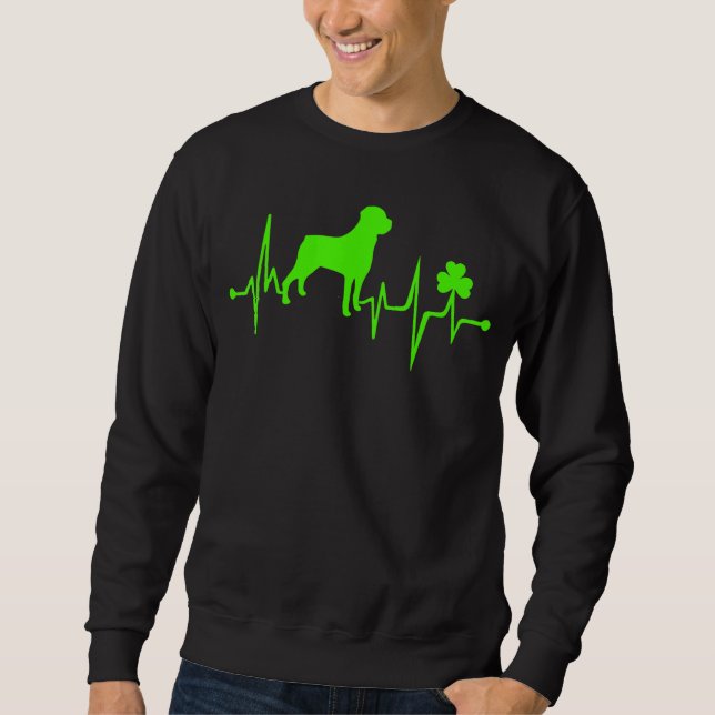Sweatshirt Shamrock de Rottweiler Jour de la Saint Patrick de (Devant)