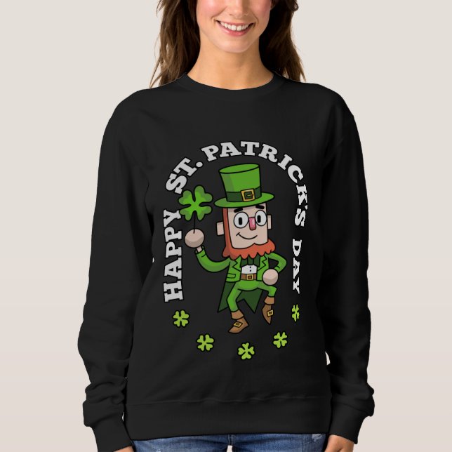 Sweatshirt Shamrock Leprechaun Happy St Patricks Day  2 (Devant)