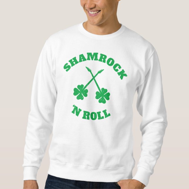 Sweatshirt Shamrock 'n Roll Grunge (Devant)