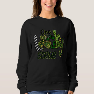Sweatshirt Shamrock One Lucky Scrub Nursing St Patricks Day