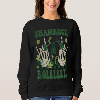 Sweatshirt SHAMROCK & ROLLLLLL Heavy Metal Punk Rock St Patri