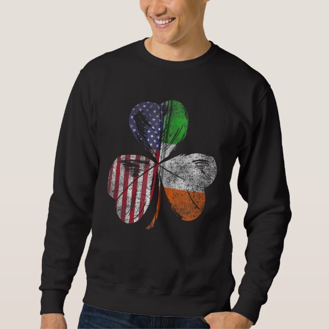 Sweatshirt Shamrock Usa Irlande (Devant)