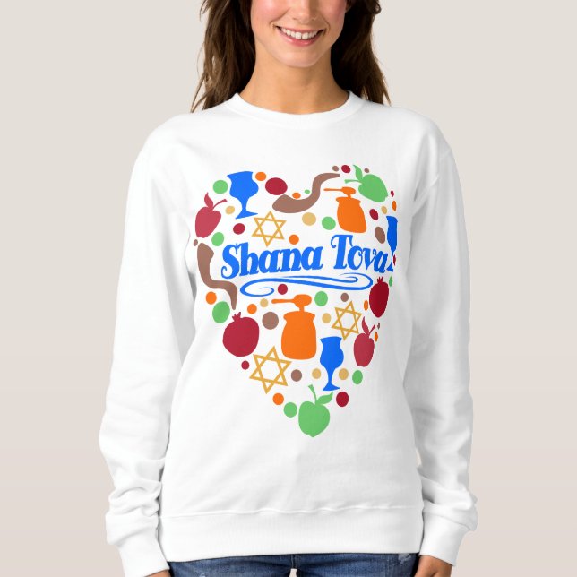 Sweatshirt Shana Tova Rosh Hashanah Jour de l'An juif (Devant)