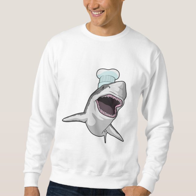 Sweatshirt Shark as Cook (Devant)