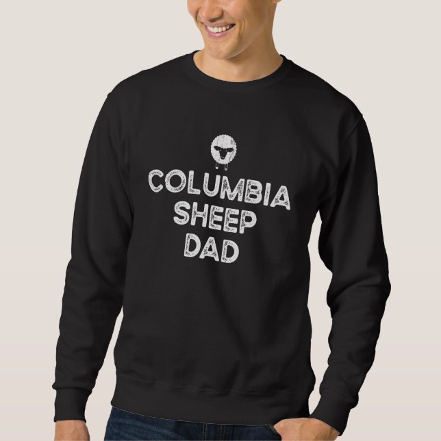 Sweatshirt Sheep Farmer Dad Father - Breeder Columbia Sheep_1 (Devant)