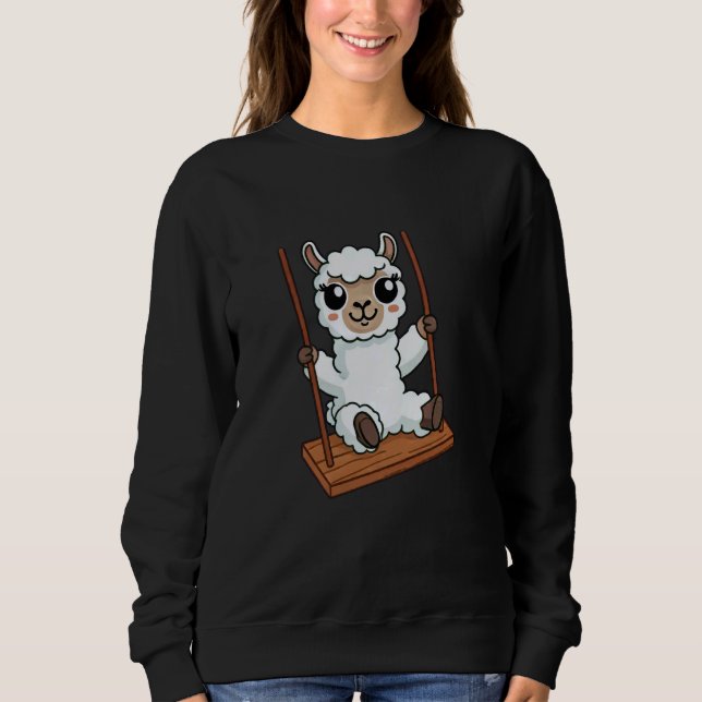 Sweatshirt Sheep Lamb Swinging Playground Cartoon (Devant)