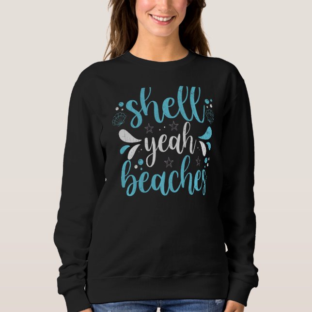 Sweatshirt Shell Ouais Plages Vacances d'été Sea Graphisme (Devant)