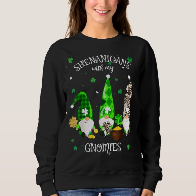 Sweatshirt Shenanigans avec mes filles Gnome de la Saint Patr (Devant)