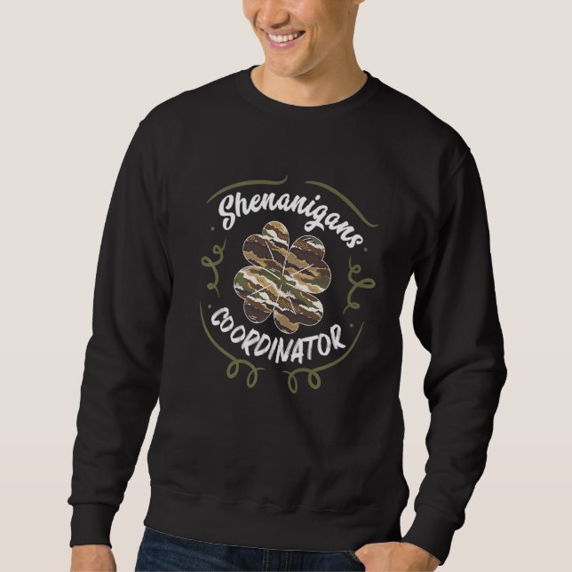 Sweatshirt Shenanigans coordinateur St Patrick's Day Camo Sha (Devant)