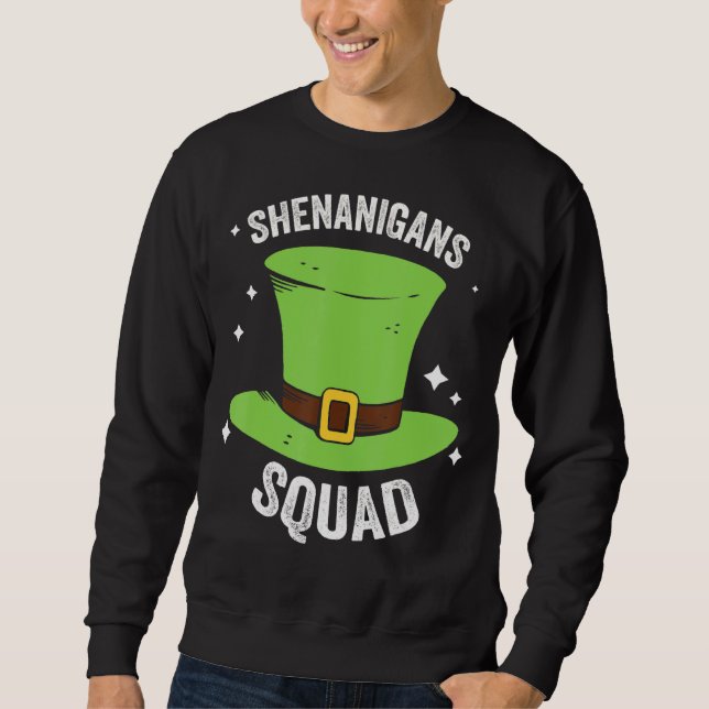 Sweatshirt Shenanigans Squad Casquette irlandais St Patrick's (Devant)