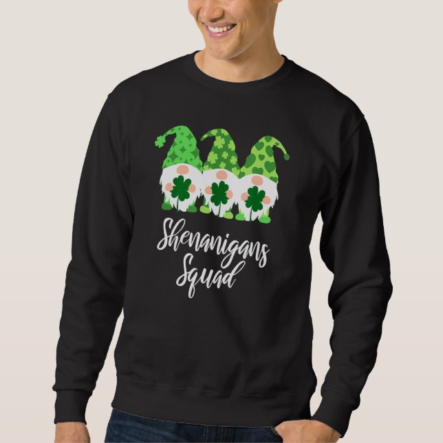 Sweatshirt Shenanigans Squad Jour de la Saint Patrick Gnomes  (Devant)