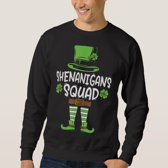 Sweatshirt Shenanigans Squad Jour de la Saint Patrick Gnomes  (Devant)