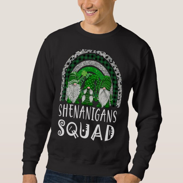 Sweatshirt Shenanigans Squad Jour de la Saint Patrick Gnomes  (Devant)