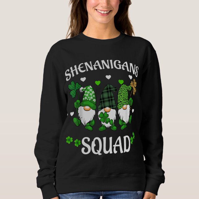 Sweatshirt Shenanigans Squad Jour de la Saint Patrick Gnomes  (Devant)