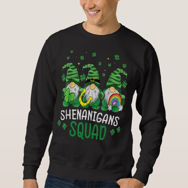 Sweatshirt Shenanigans Squad Jour de la Saint Patrick Gnomes  (Devant)
